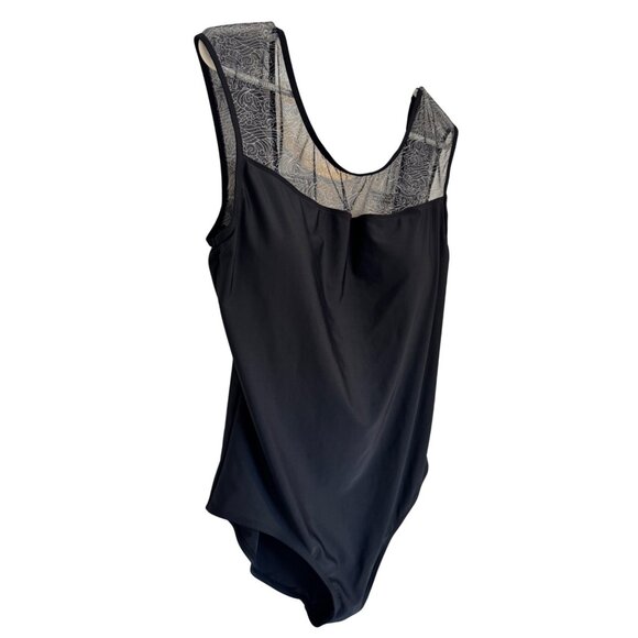 OP Ocean Pacific Dama Black Size Size XL Black One Piece Swimsuit NWT Padded Cup - Picture 2 of 7